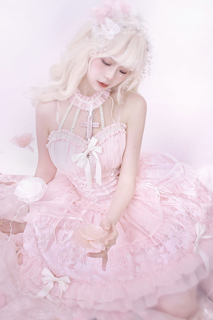Alice Girl - Cross Maiden - Gothic Lolita Dress, Ballet Halterneck Lolita JSK 104:66963