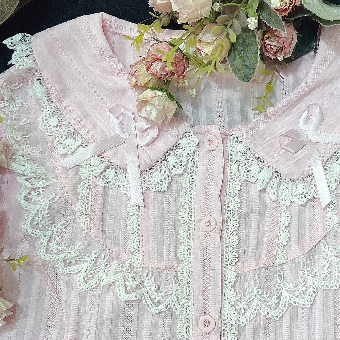 DMFS Lolita - Summer Short Sleeve Cotton Lolita Blouse 11782:122100