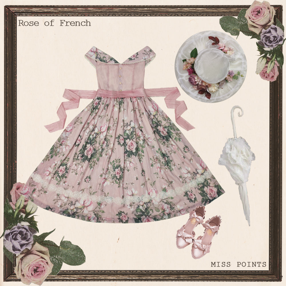 Miss Point~French Rose~Elegant Lolita JSK Dress XS pink (2XL L M S XL XS / pink) 676:59307