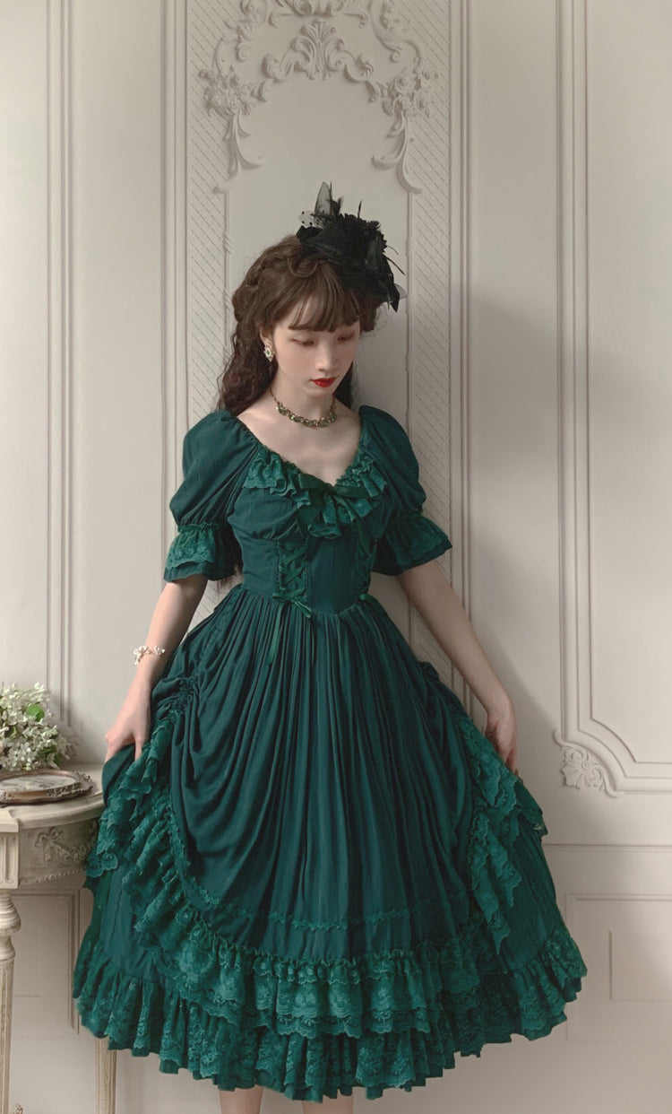 Sweet Wood - CLA Vintage French Lolita OP Dress 3802:20821