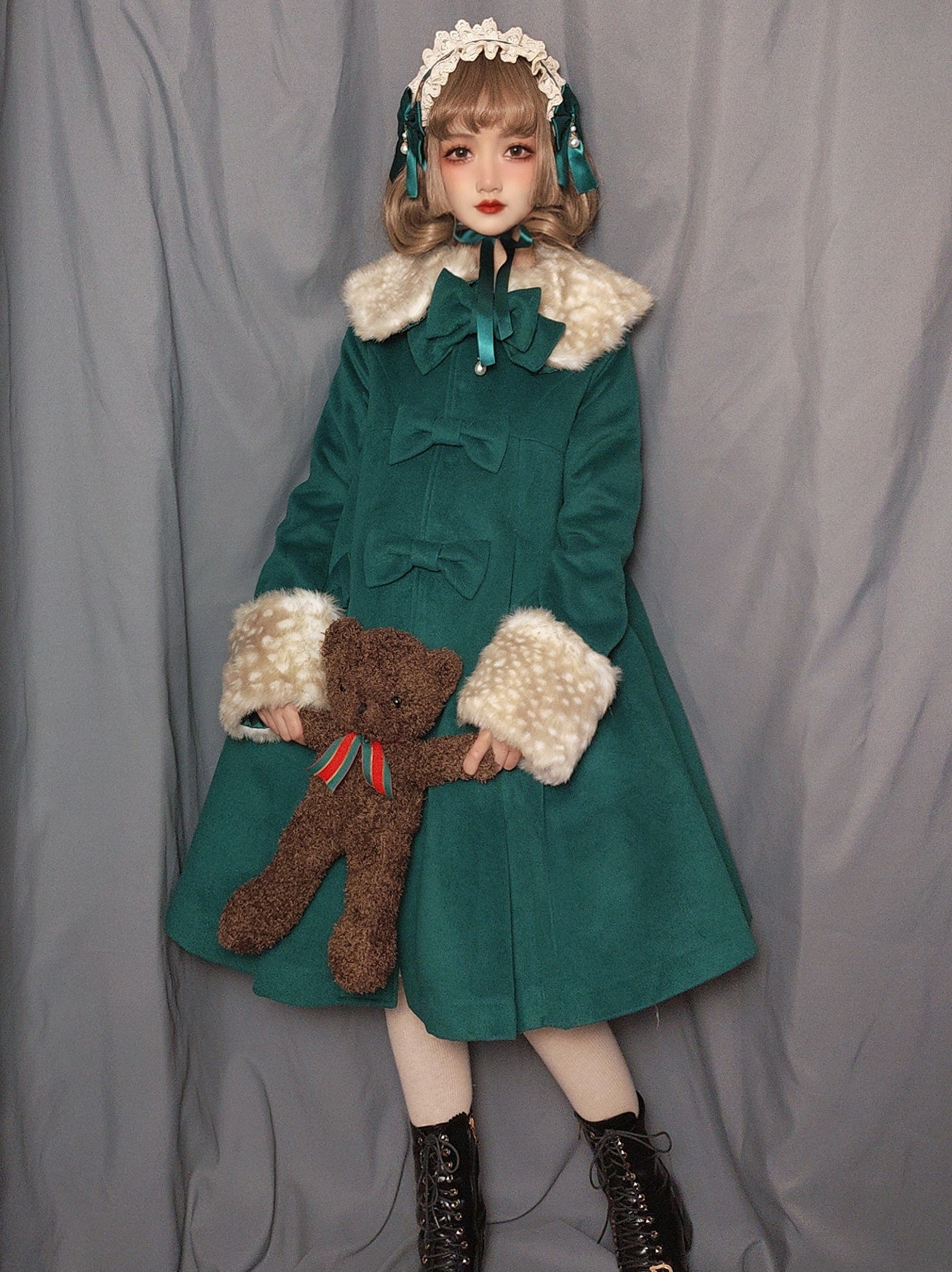 Unideer - Casual Lolita Winter Wool Down Coat Multicolors