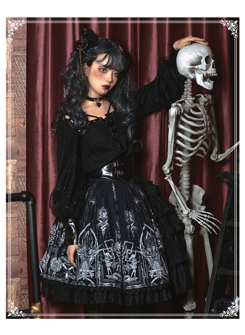 YingLuoFu - Red Heart Eyes - Retro Gothic JSK Dress 4110:16469