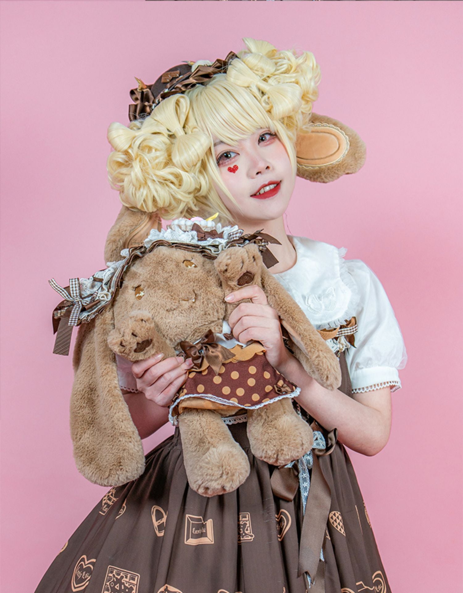 LovelyLota - KOKO Chocolate Rabbit - Furry Bunny Lolita Bag
