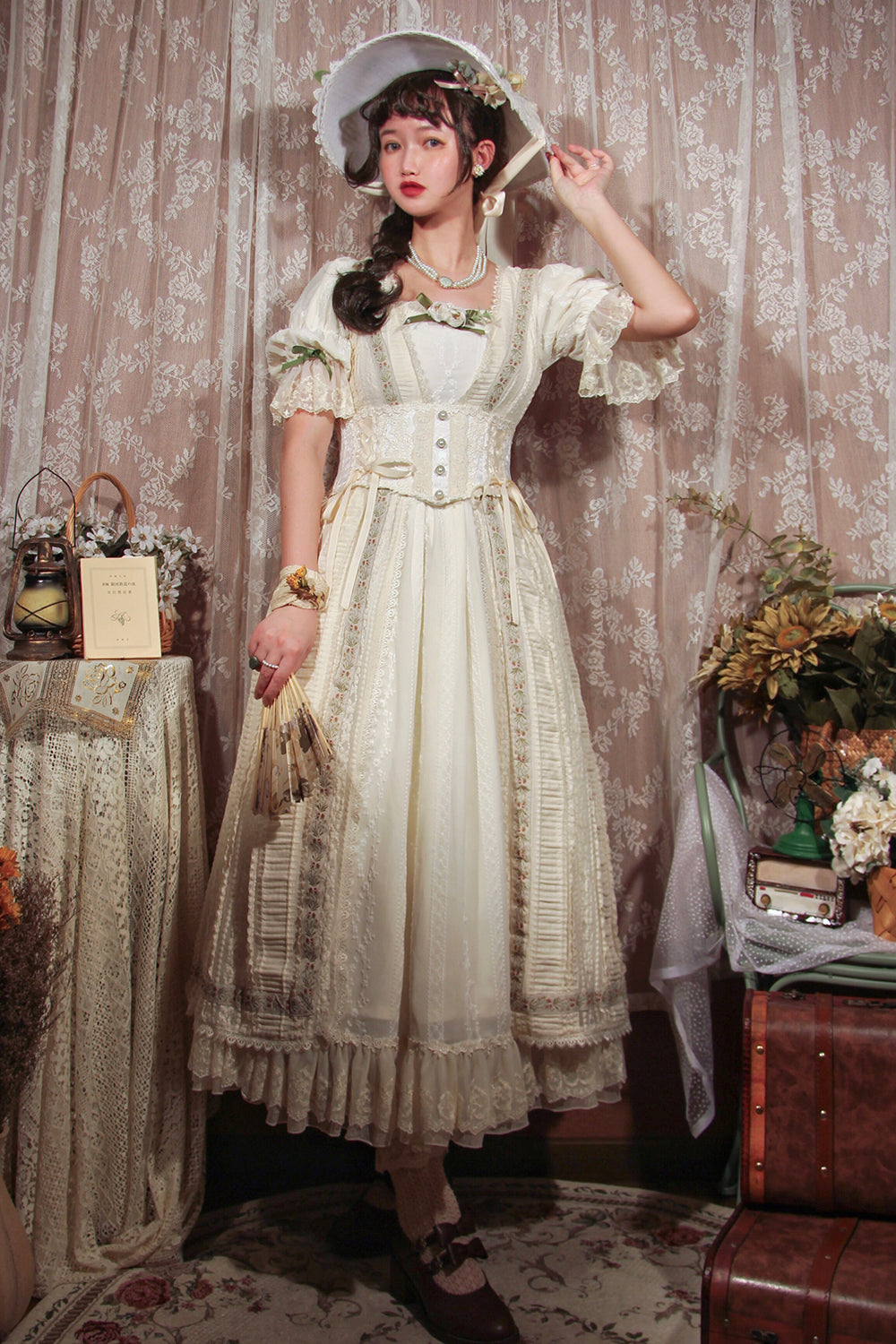 Miss Point - The Sally Gardens - Elegant Lolita Lotus Sleeves OP Dress