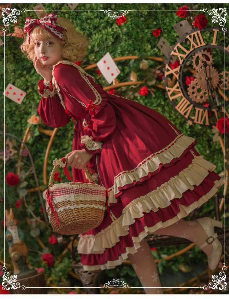 Eieyomi~Miss Betty~Vintage Princess Cotton Lolita OP Dress   