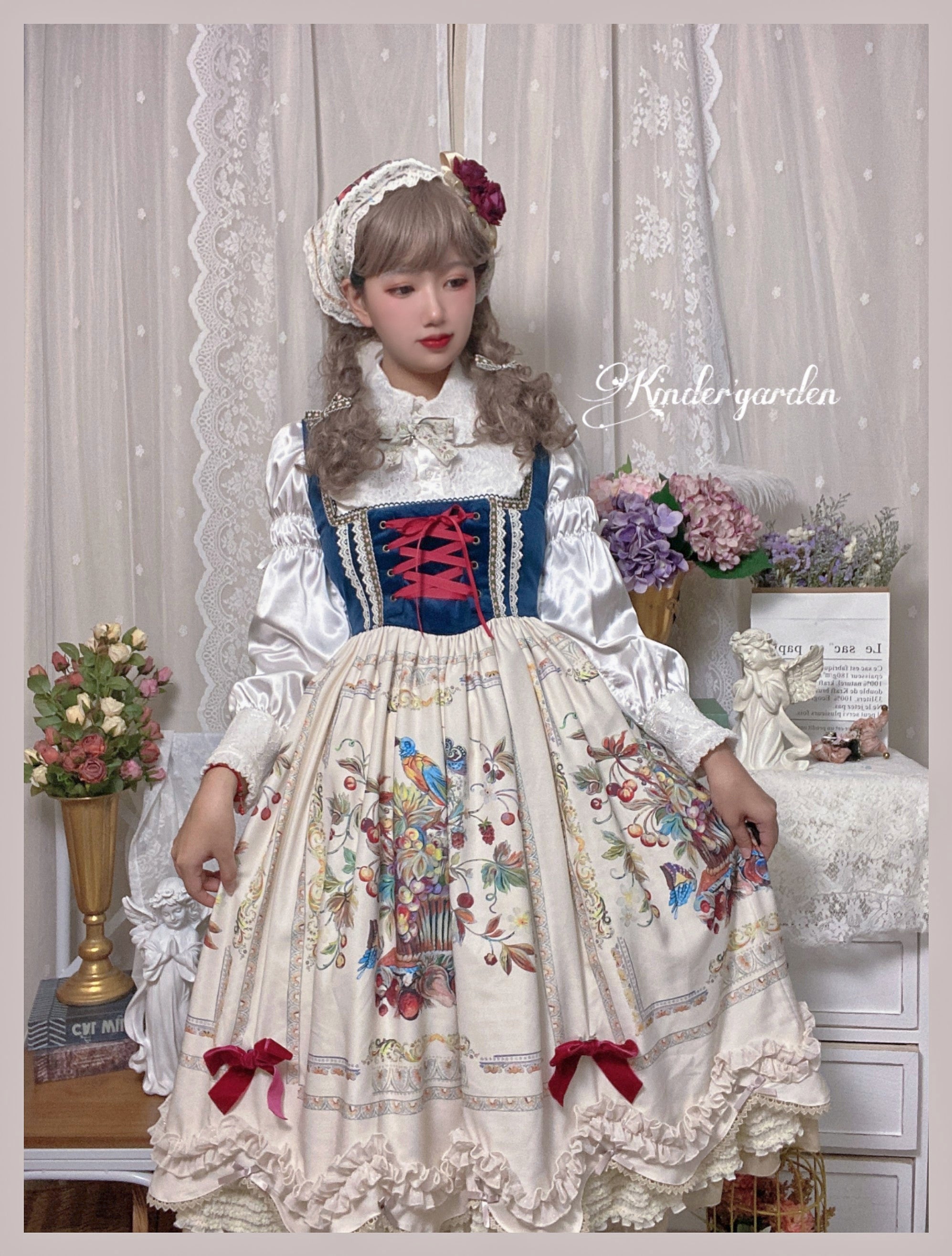 Miss Point~Rich Hymn~Lolita Bavarian Long Velvet Jumper Skirt 3698:22345