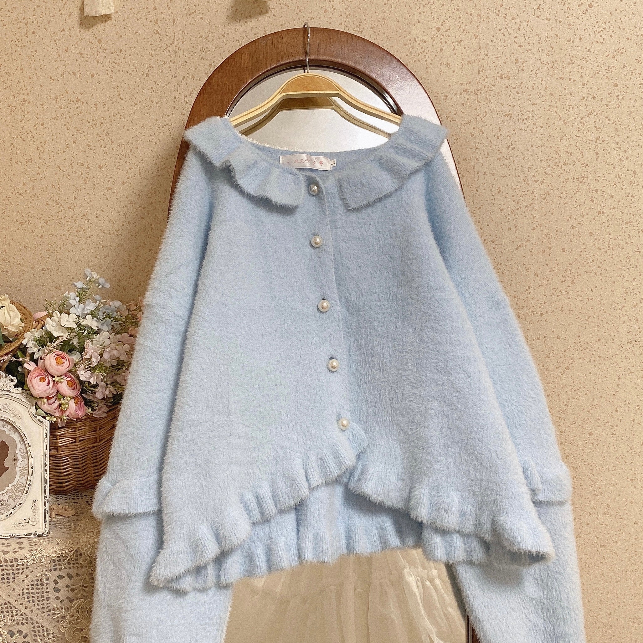 MIST~Small Ointment~Sweet Lolita Thick Sweater Coat Puff Sleeve 9900:113754