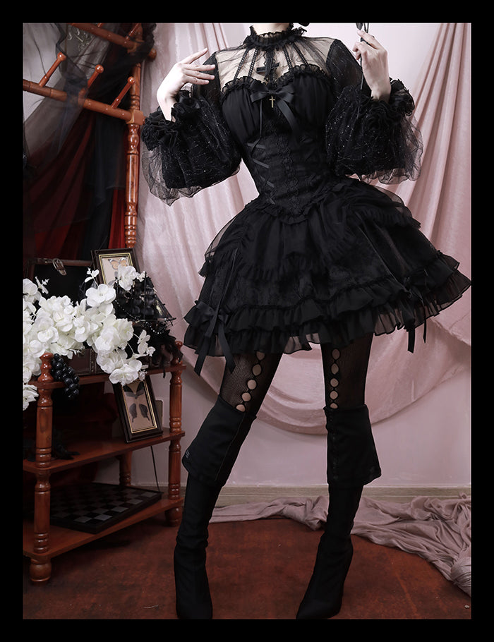 Alice Girl - Cross Maiden - Gothic Lolita Dress, Ballet Halterneck Lolita JSK 104:66983