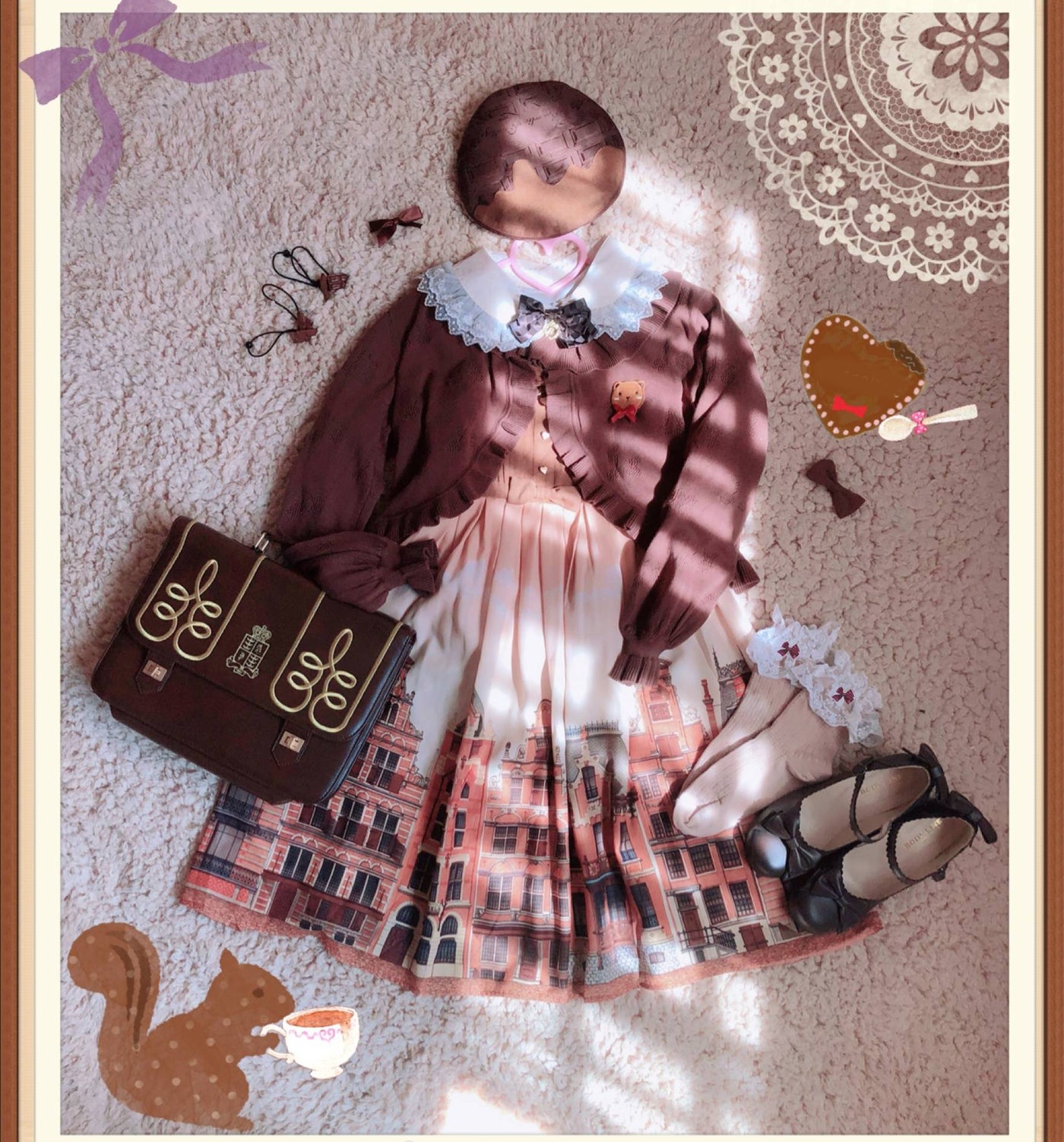 Little Dipper~Sweet Lolita Coat Long-sleeved Cotton Cardigan 4470:11171