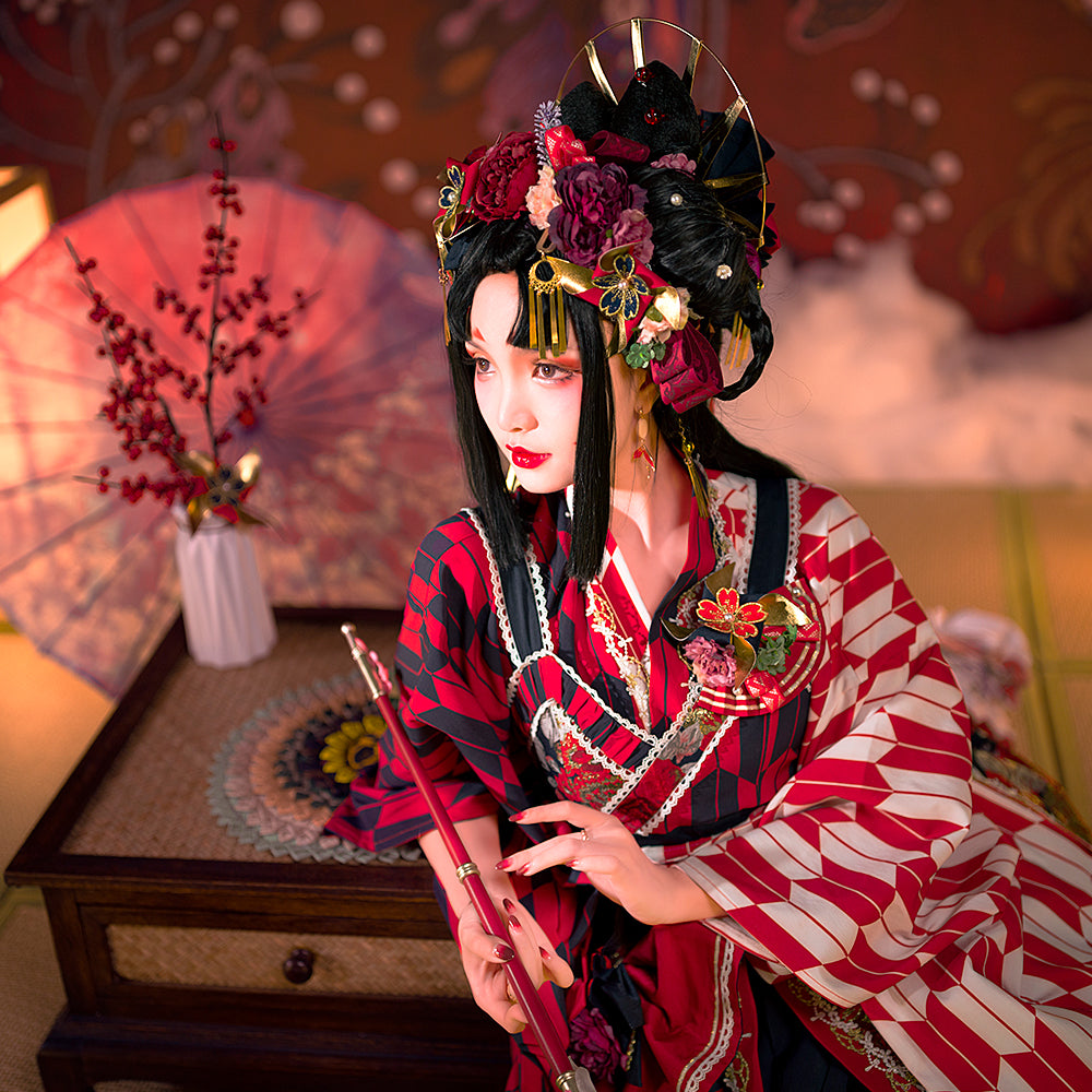 Youruipai - Japanese Wa Lolita Tea Party Red Dress 2370:38023