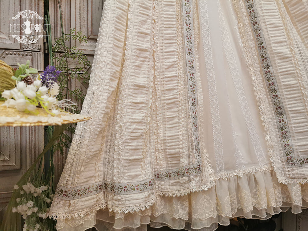 Miss Point~The Sally Gardens~Elegant Lolita Lotus Sleeves OP Dress 8500:91514