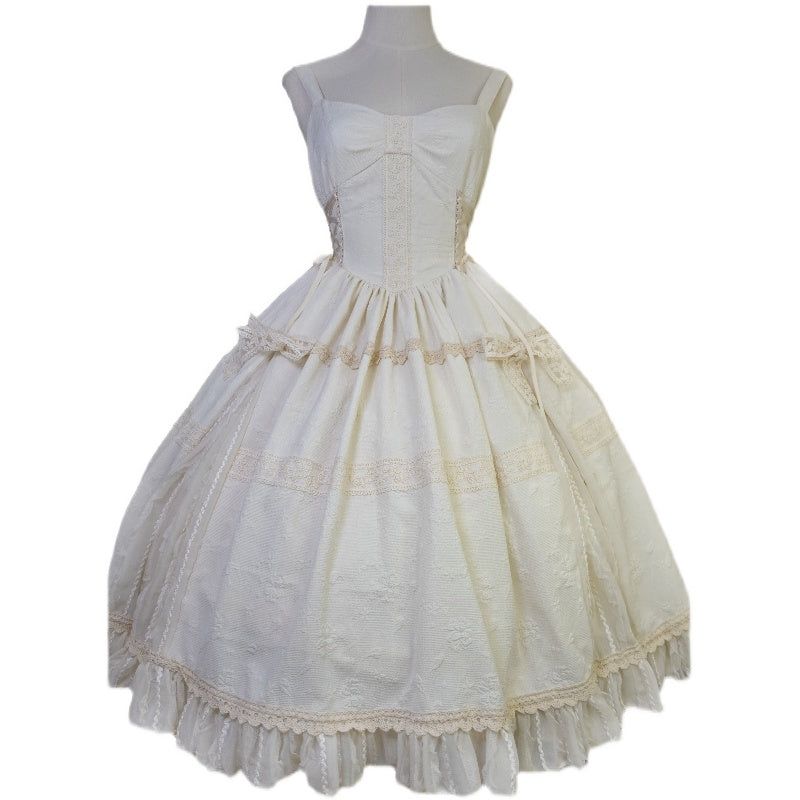 White Tea Story - Elegant Black and White Lolita JSK and Blouse