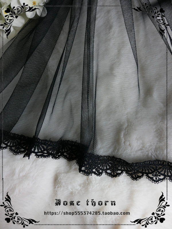 Rose Thorn - Twinkle Veil Lolita Halloween Witch Hat 2920:31289