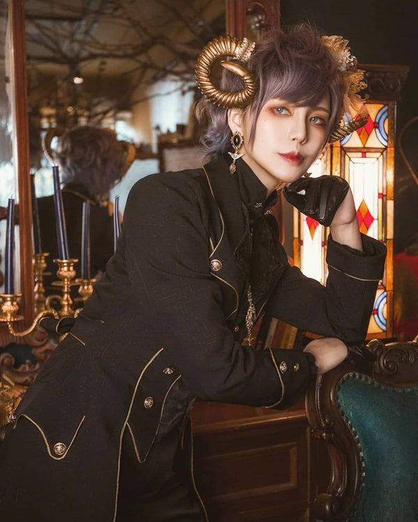 Immortal Thorn~Forever Rose~Ouji Lolita Coat Prince Handsome Wind Coat 4396:12131