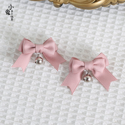 Xiaogui - Sweet Japan Fashion Lolita Bell Bow Clip Korea pink
