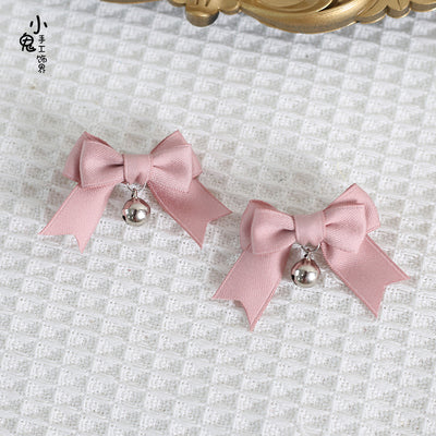 Xiaogui~Sweet Japan Fashion Lolita Bell Bow Clip Korea pink  