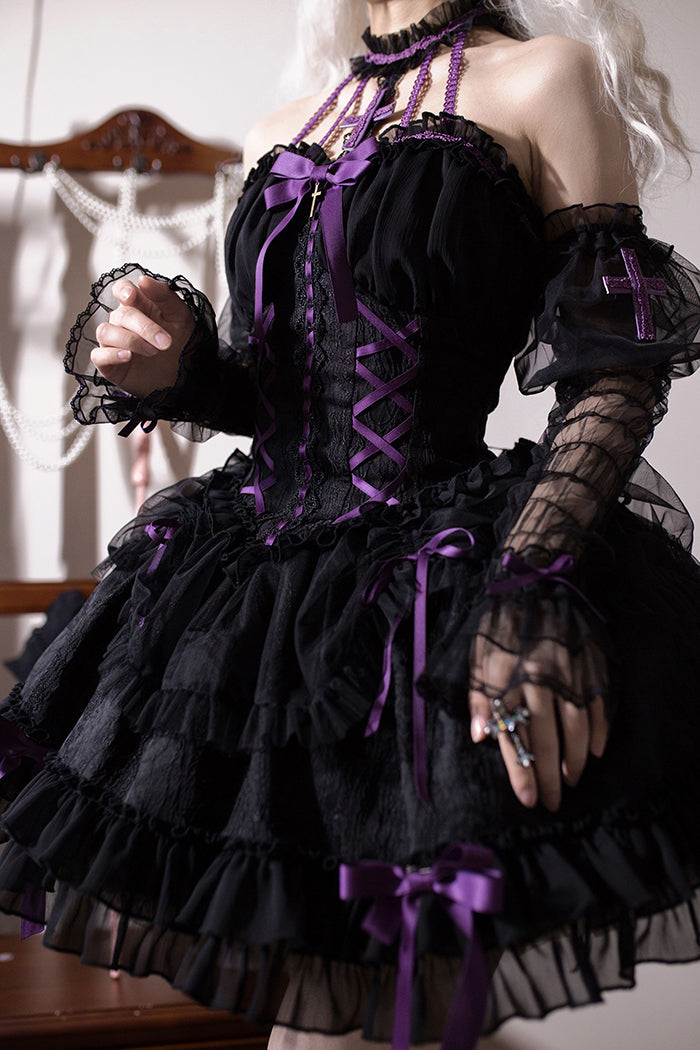 Alice Girl - Cross Maiden - Gothic Lolita Dress, Ballet Halterneck Lolita JSK