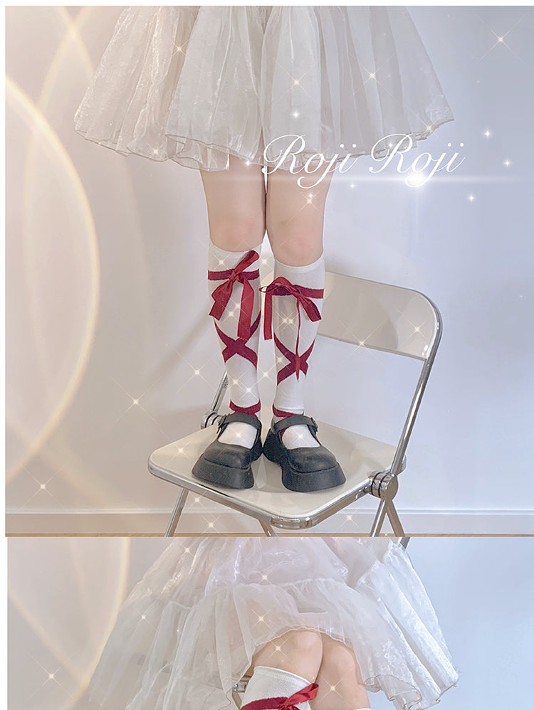 Roji roji - Uniform Cotton Lolita Autumn Calf Socks