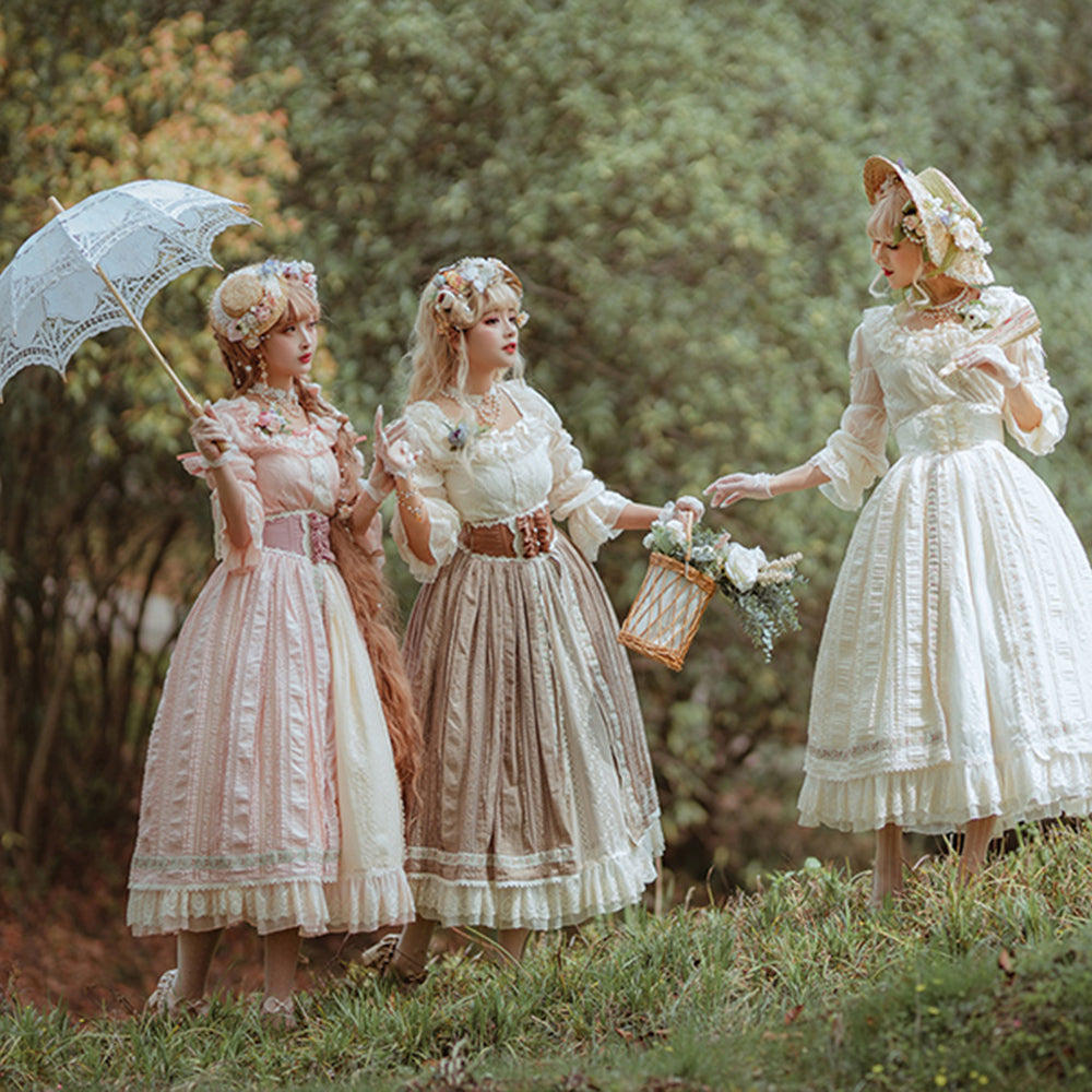 Miss Point - The Sally Gardens - Fish Bone High Waist Lolita Skirt