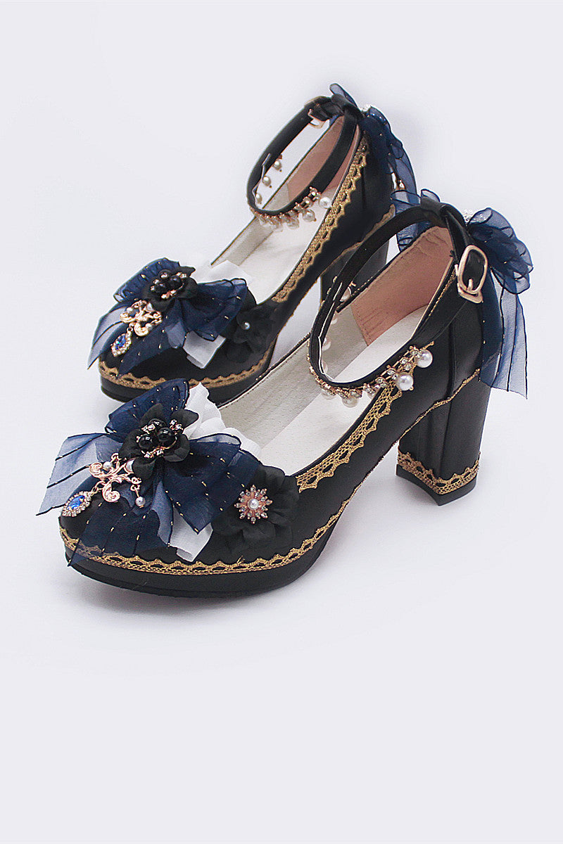 Bright PU Wedding Lolita High Heels - Main Image