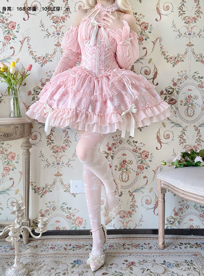 Alice Girl~Cross Maiden~Gothic Lolita Dress Ballet Halterneck Lolita JSK Dress 104:66993