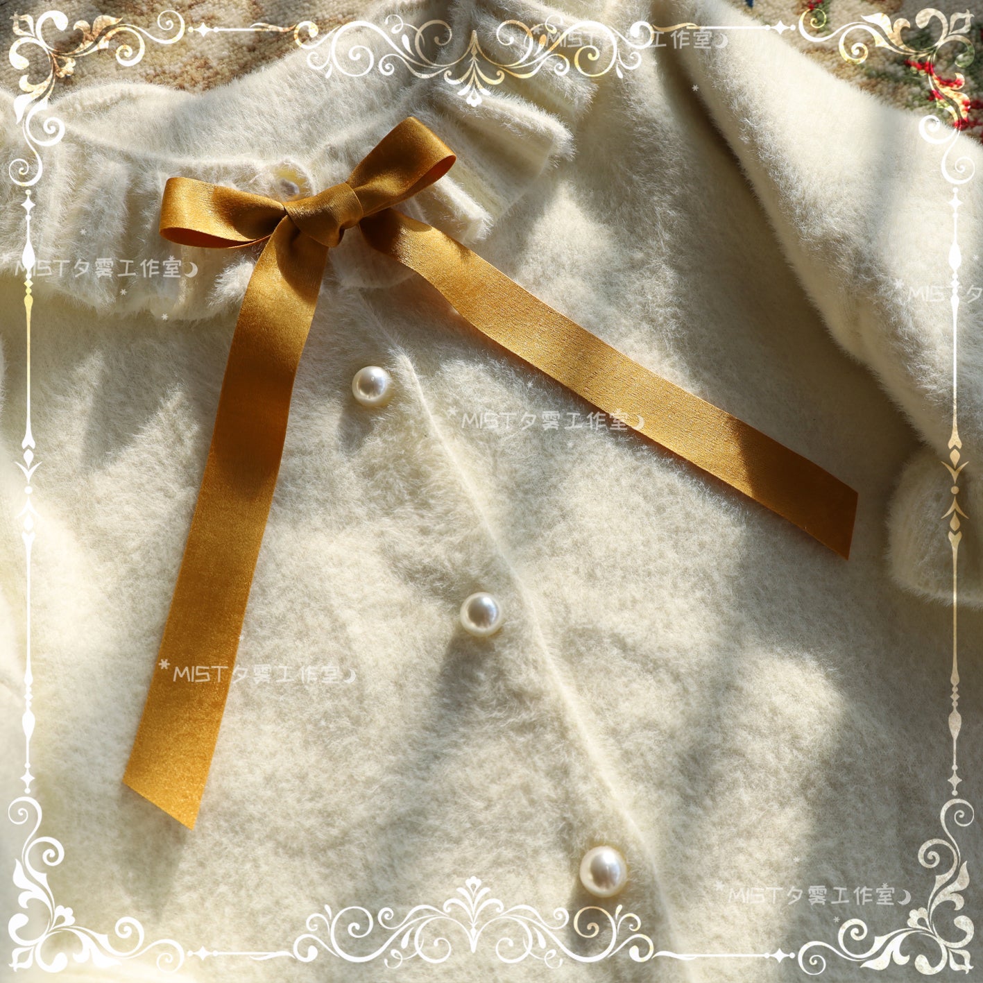 MIST~Small Ointment~Sweet Lolita Thick Sweater Coat Puff Sleeve 9900:113794