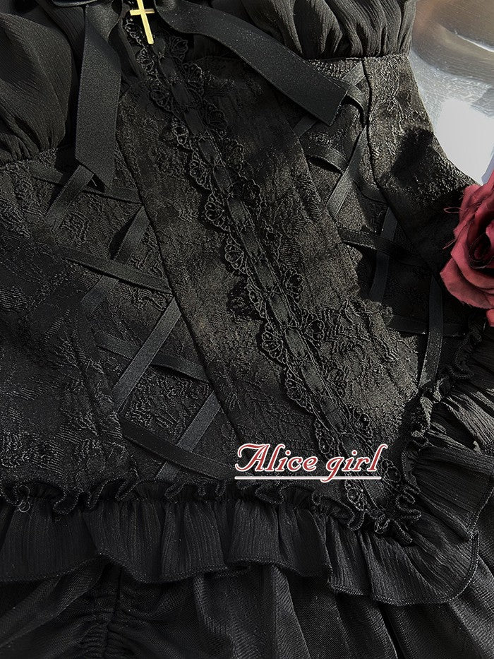 Alice Girl - Cross Maiden - Gothic Lolita Dress, Ballet Halterneck Lolita JSK 104:66901