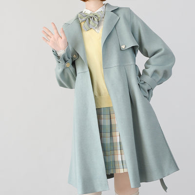 Yuansu - To Early Winter - Multicolors Lolita Winter Overcoat S pea green