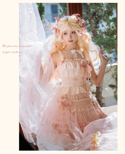 (Buy for me) Flower and Pearl Box~Austin In The Garden~Sweet Lolita Camisole and Skirt   