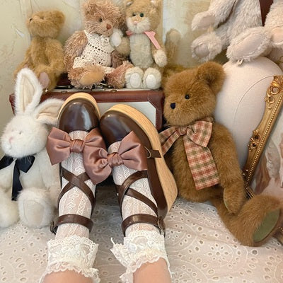 MODO - Multicolors Sweet Lolita Bow Platform Shoes 7520:82520