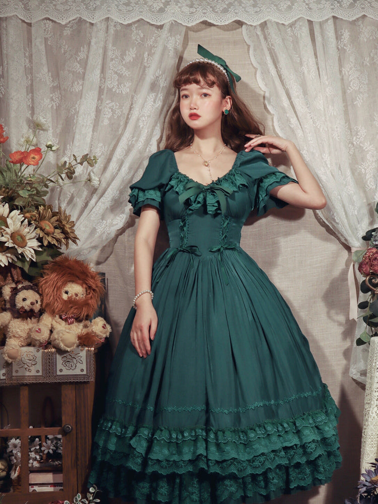 Sweet Wood - CLA Vintage French Lolita OP Dress 3802:20825
