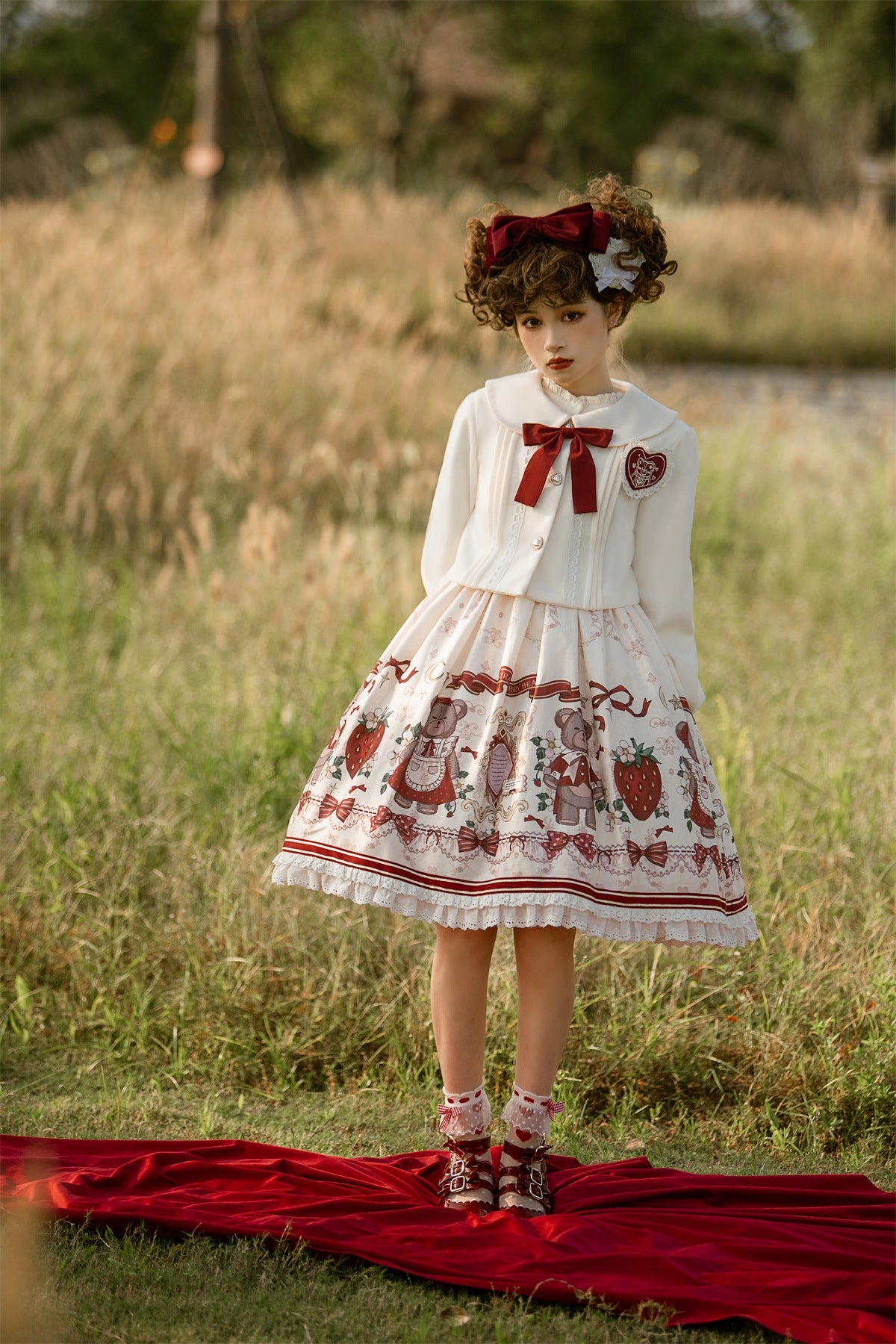 Designer's Gift~Christmas New Year Winter Lolita JSK Coat Set 5876:1603