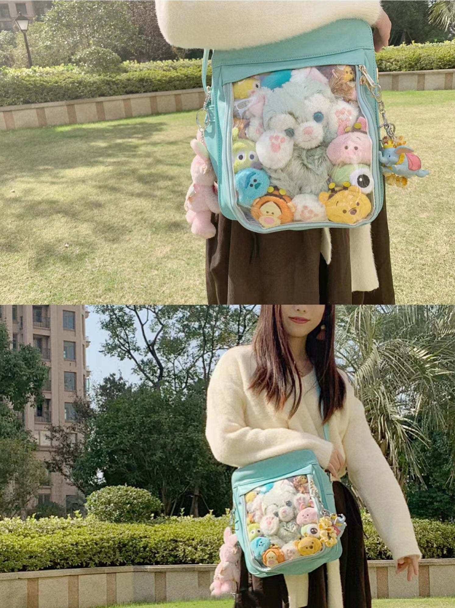 BerryQ - Casual Lolita Transparent Crossbody Ita Bag