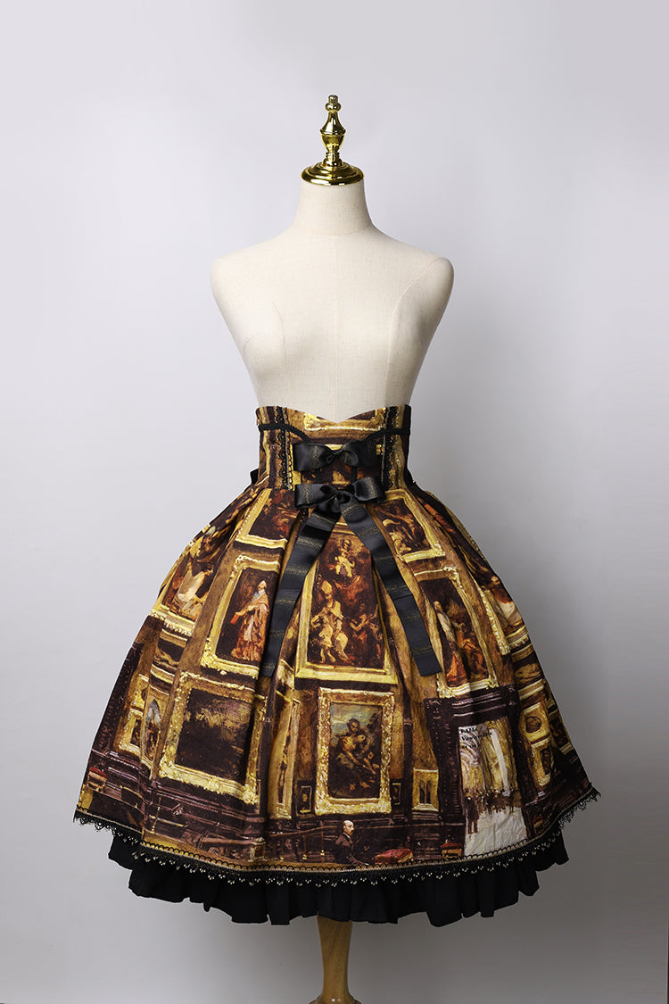Balladeer - Golden Gallery - Elegant High Waist Lolita SK S golden
