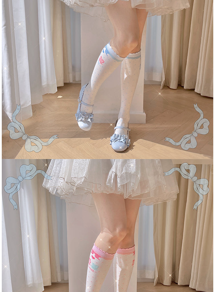Roji roji - Bear Bunny Cotton Lolita Calf Socks