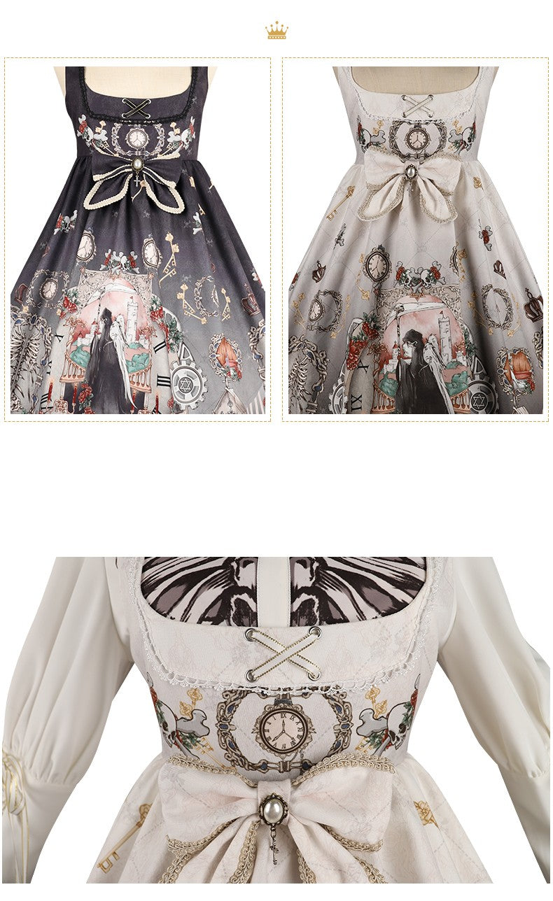YingLuoFu - Black Fairytale - Gothic Twins Lolita JSK 4064:17503