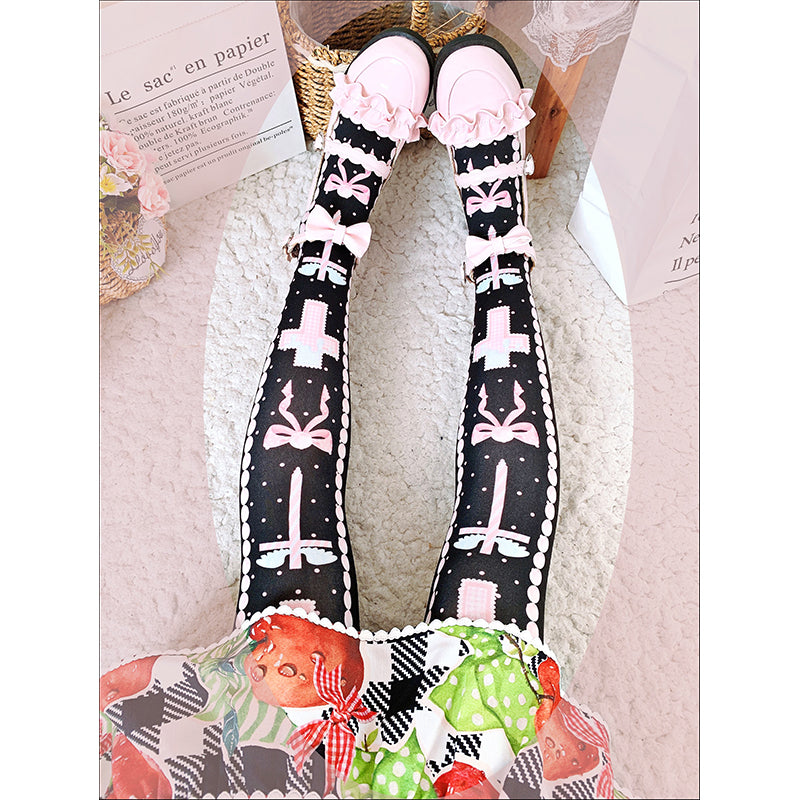 Roji roji - Sweet Bow Lolita Thigh stockings