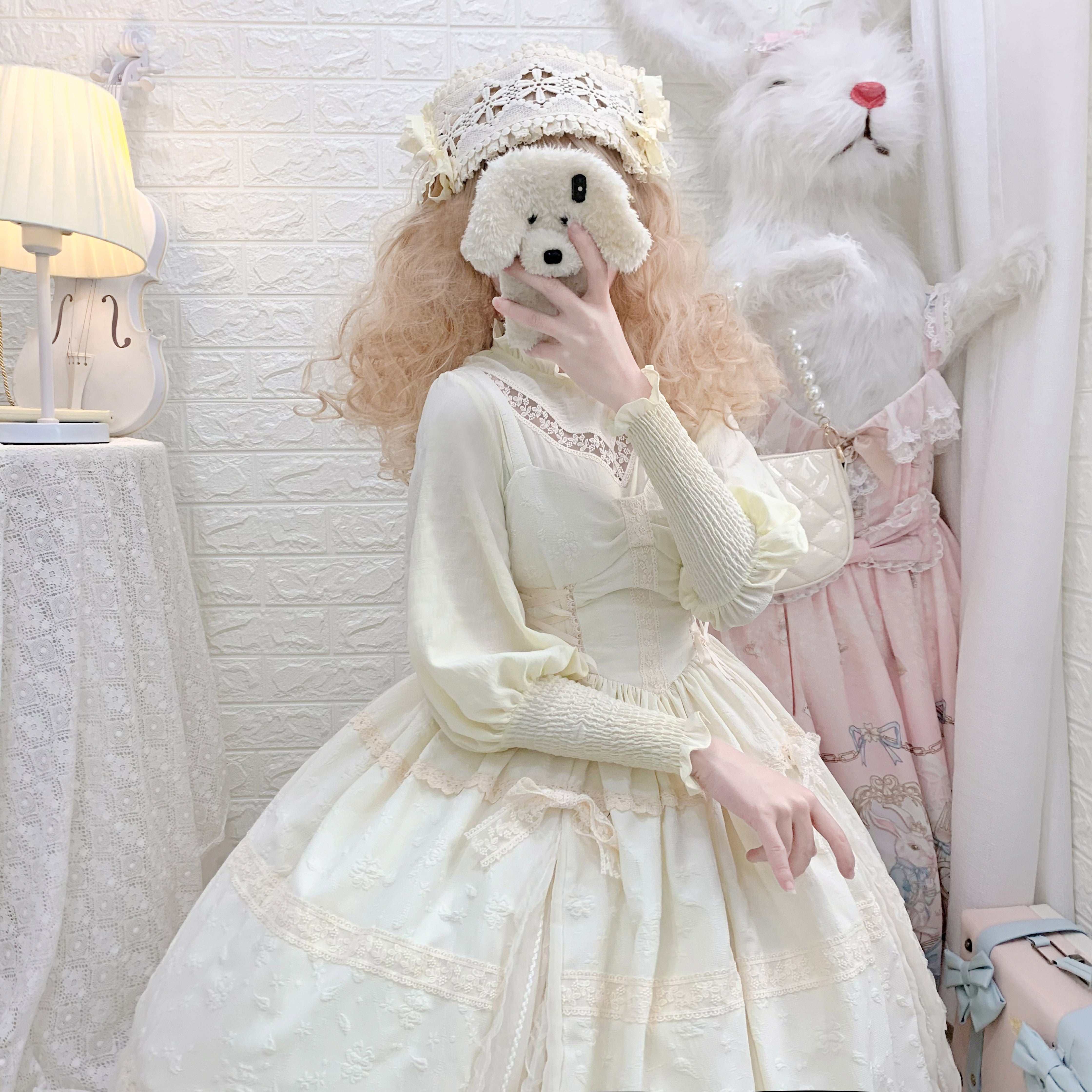 (Buyforme)White Tea Story~Elegant Black and White Lolita JSK and Blouse 13994:174822