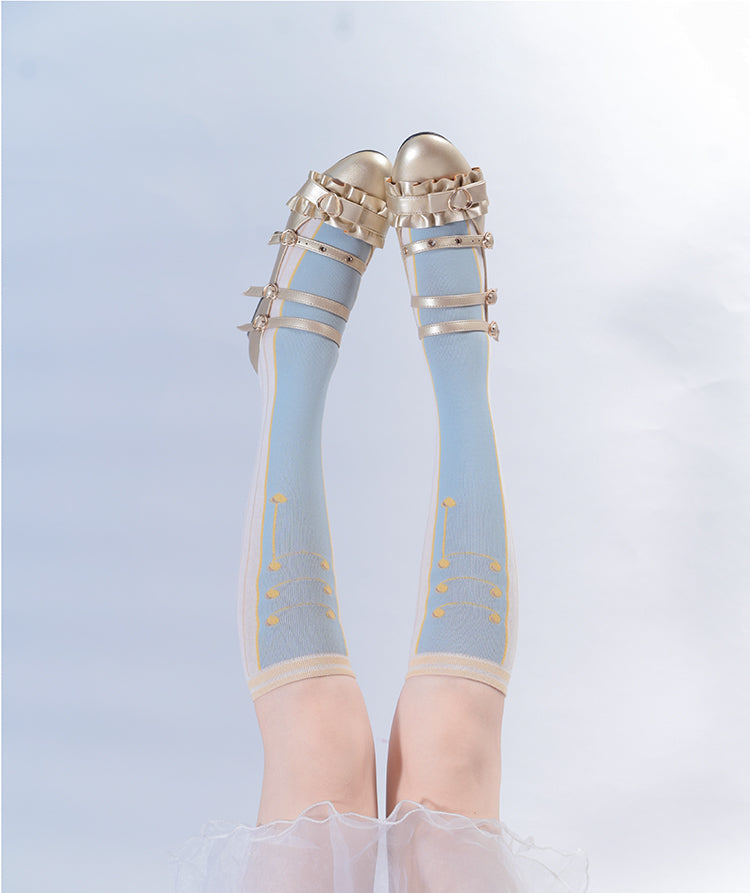 Roji roji - Uniform Middle Tube Cotton Lolita Calf Socks