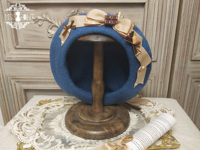 Miss Point - Chocolate Daily Light Sweet Lolita Hat blue hand-made hat