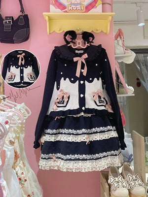 MIST~Beating Heart~Sweet Lolita Thick Sweater Coat Puff Sleeve 9908:137120