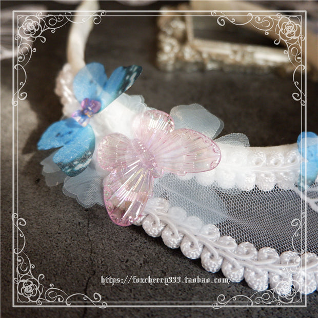 Fox Cherry - Gothic Lolita Butterfly Vintage Gauze Headdress