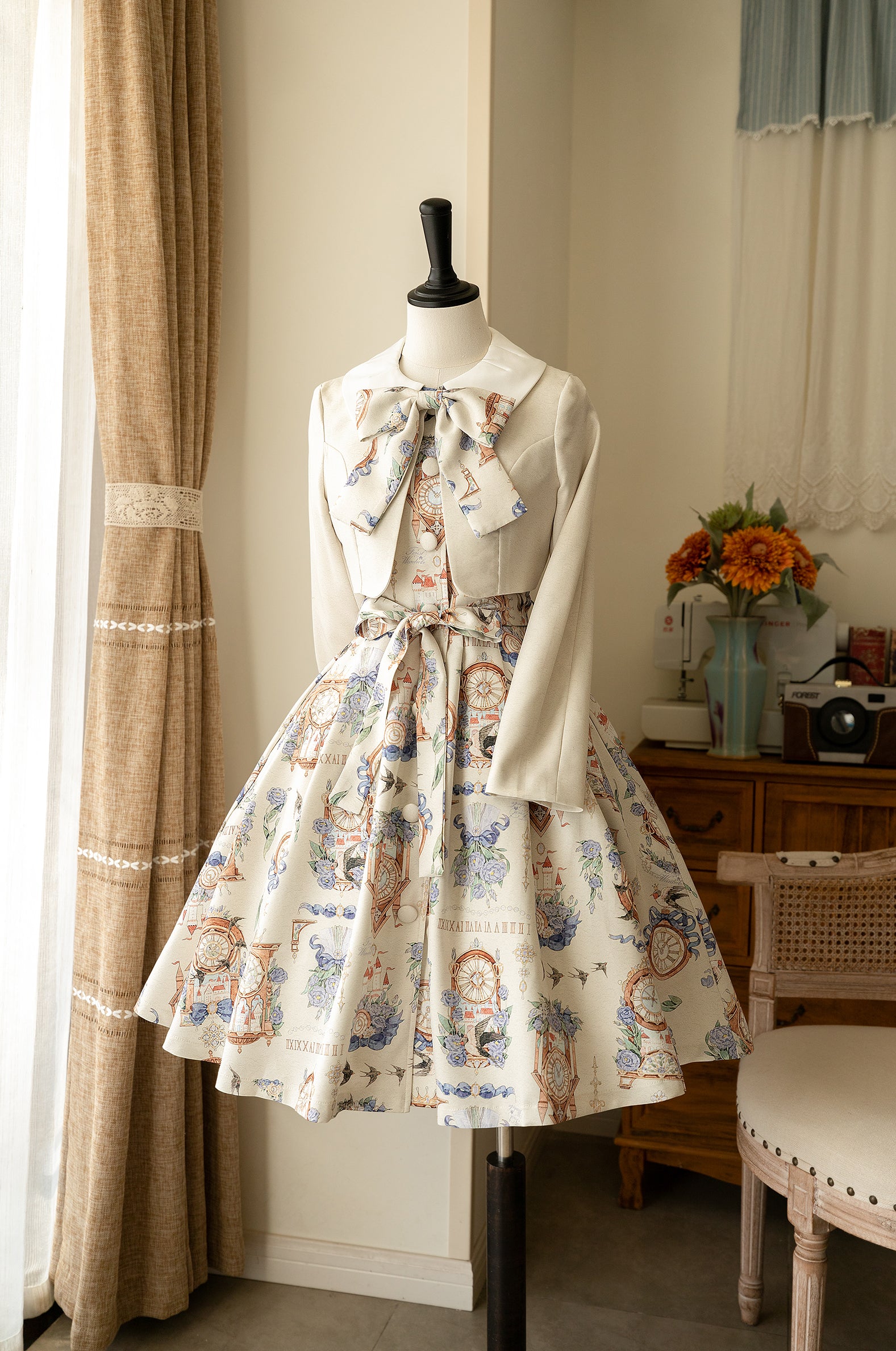 (Buyforme)Forest Wardrobe~Classical Lolita Dress and Coat Suit S off-white (2XL L M S XL / off-white) 12042:157482