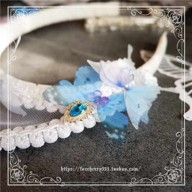Fox Cherry - Gothic Lolita Butterfly Vintage Gauze Headdress