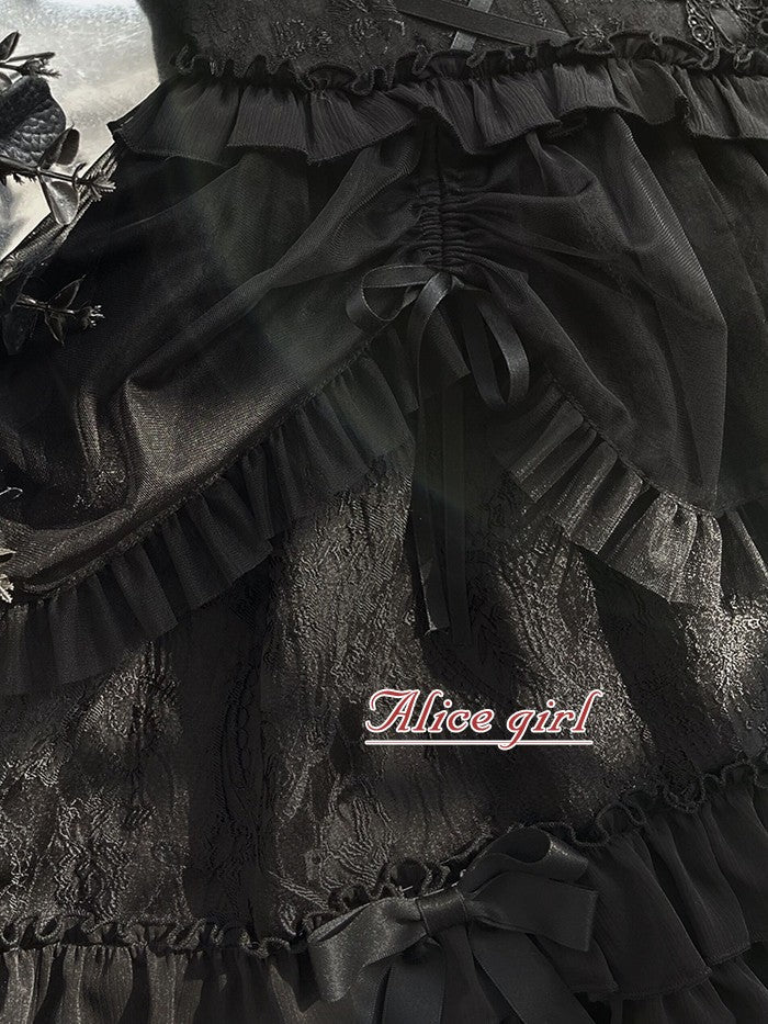 Alice Girl~Cross Maiden~Gothic Lolita Dress Ballet Halterneck Lolita JSK Dress 104:66897