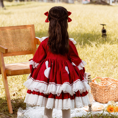 Sweet Kid Lolita Red Princess Dress 130cm red 