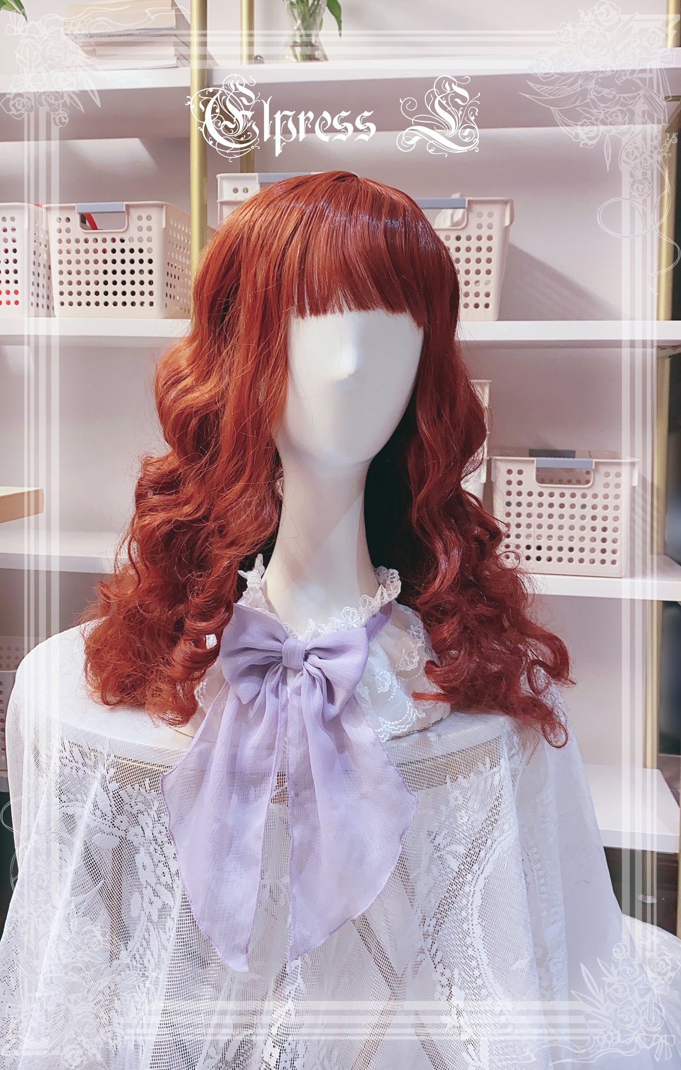 Elpress L~3D Flower Lolita Hairband Cuff Brooch Multicolors 2992:30409