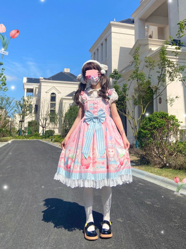 Night Never Sleeps - Kawaii Lolita Printed JSK Dress