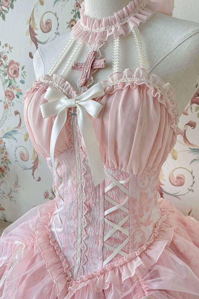 Alice Girl - Cross Maiden - Gothic Lolita Dress, Ballet Halterneck Lolita JSK