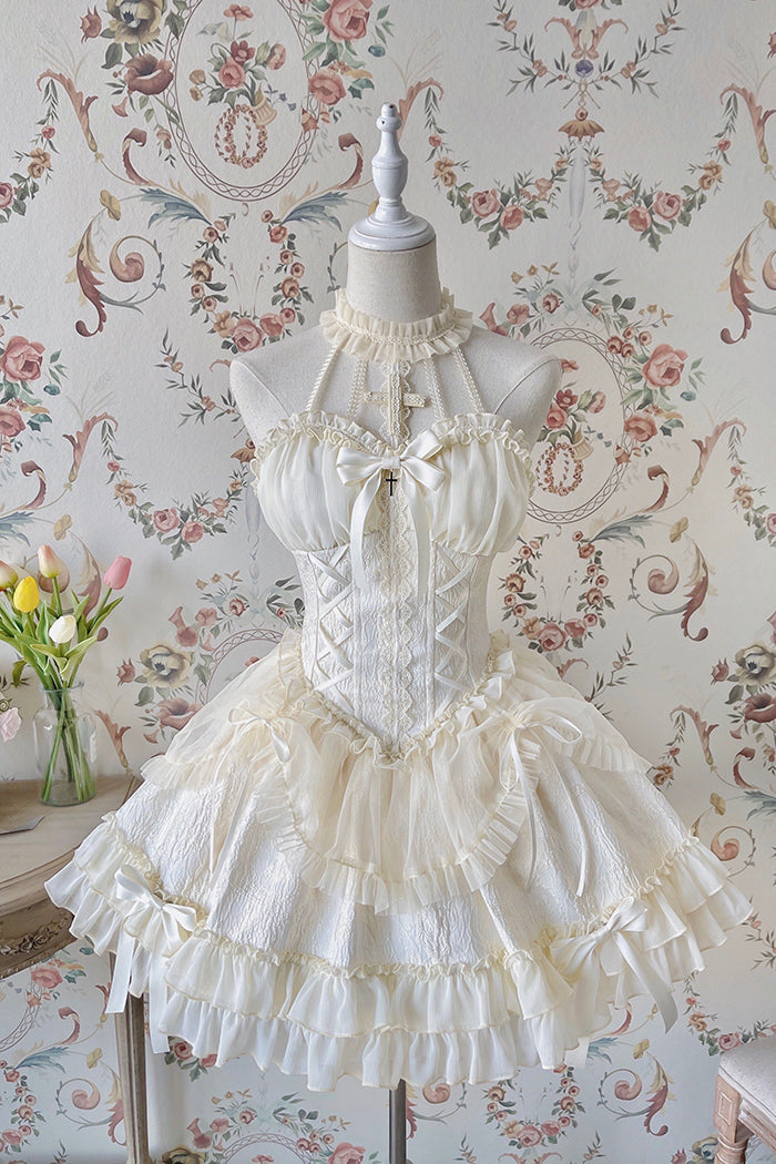 Alice Girl - Cross Maiden - Gothic Lolita Dress, Ballet Halterneck Lolita JSK 104:66905